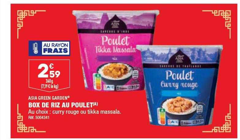 box de riz au poulet asia green garden