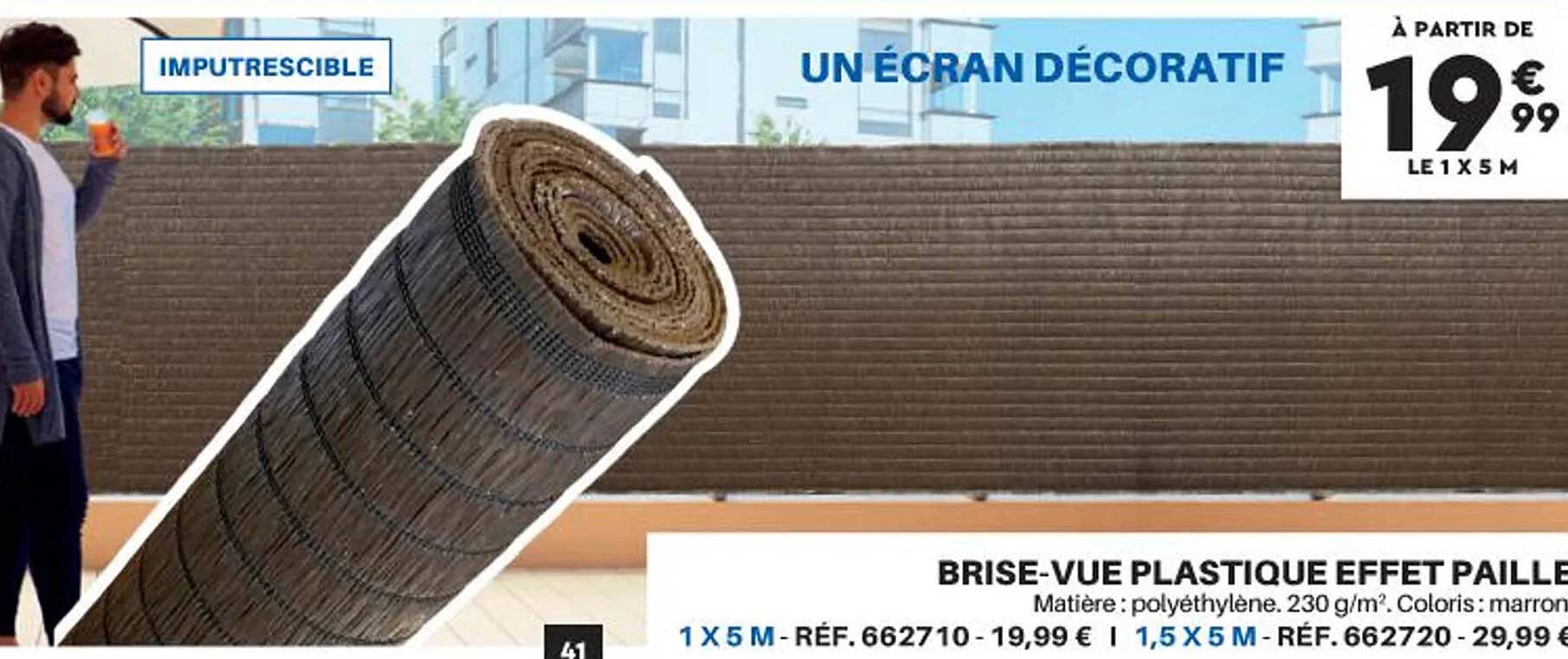 brise-vue plastique effet paille