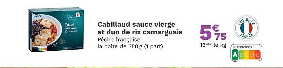 cabillaud sauce virge et duo de riz camarguais