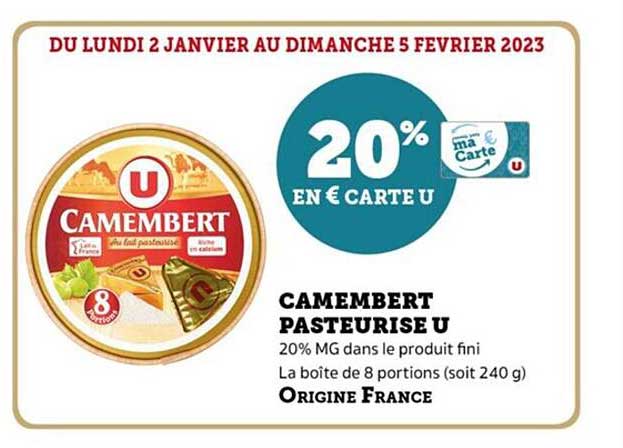 Camembert Pasteurisé U