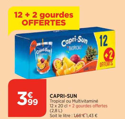 capri-sun 12+2 gourdes offertes