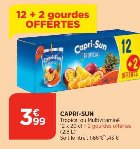 capri-sun 12+2 gourdes offertes