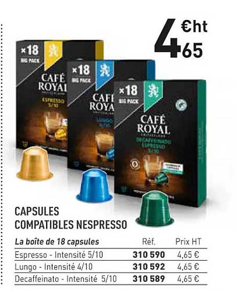 capsules compatibles nespresso