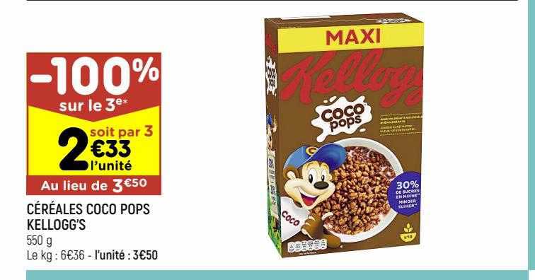 céréales coco pops kellogg's