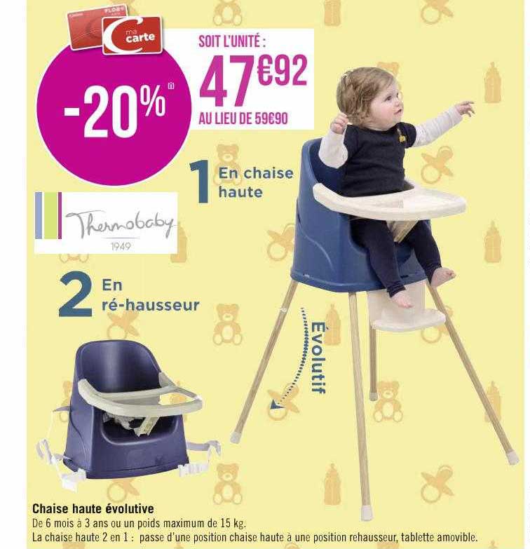 chaise haute évolutive