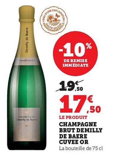 champagne brut demilly de baere cuvée or