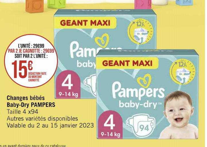 Changes Bébés Baby-dry Pampers
