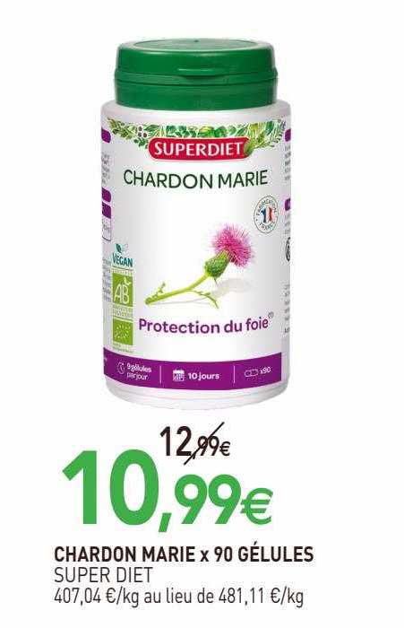 chardon marie x 90 gélules superdiet