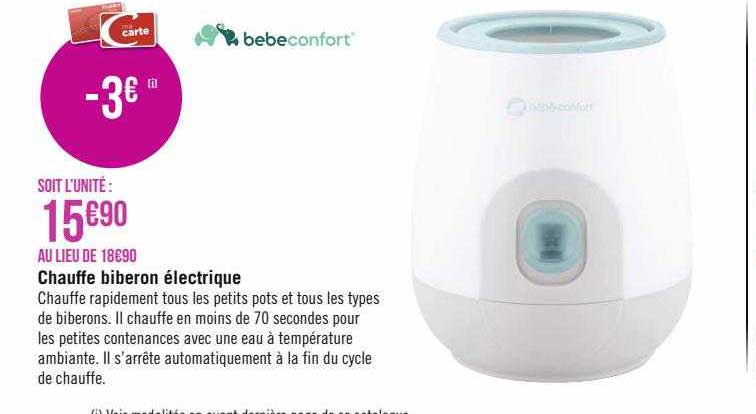 chauffe biberon électrique bebeconfort