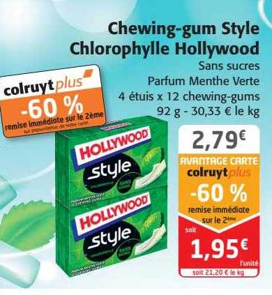 chewing-gum style chlorophylle hollywood