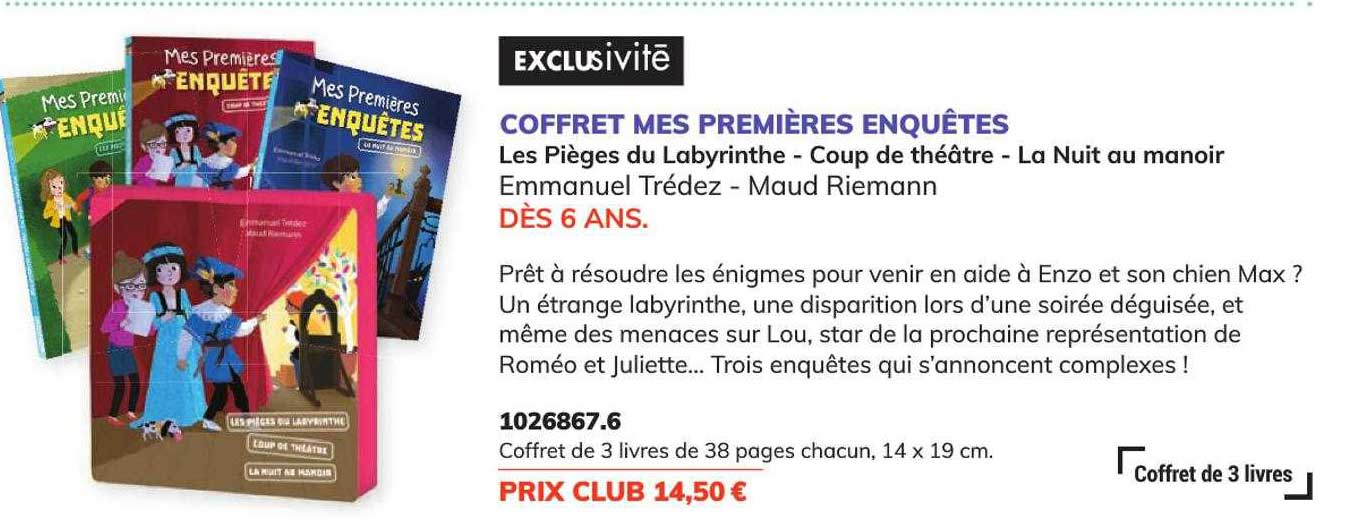 coffret mes premières enquêtes - emmanuel trédez - maud riemann