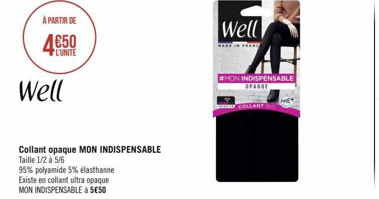 collant opaque mon indispensable well