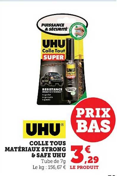 colle tous matériaux strong & safe uhu