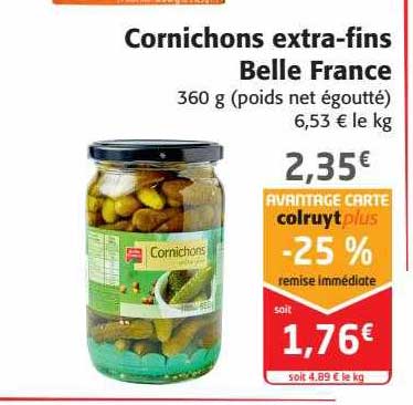 cornichons extra-fins belle france