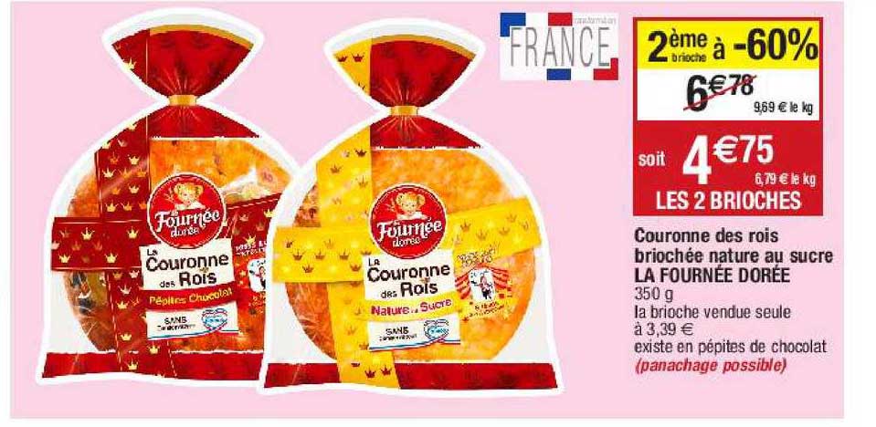 couronne des rois briochée nature au sucre la fournée dorée