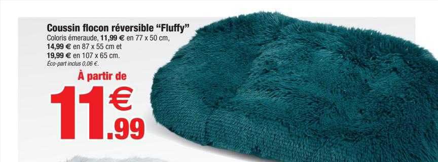 coussin flocon réversible "fluffy"