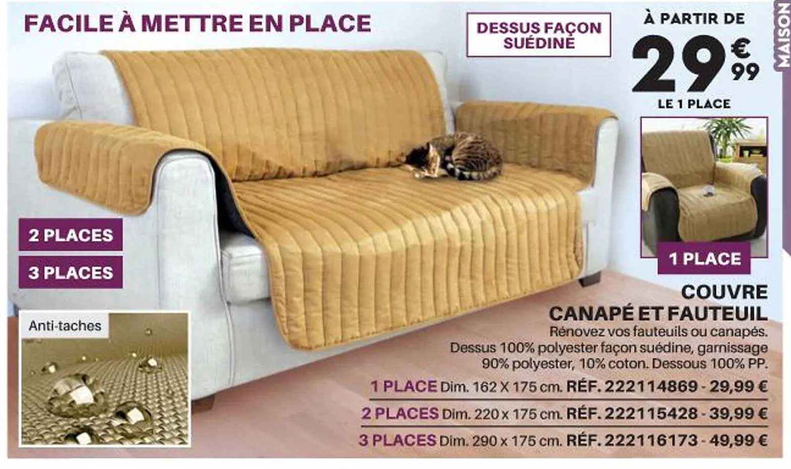 couvre canapé et fauteuil