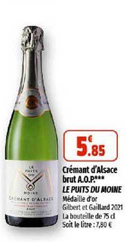 crémant d'alsace brut a.o.p. le puit du moines