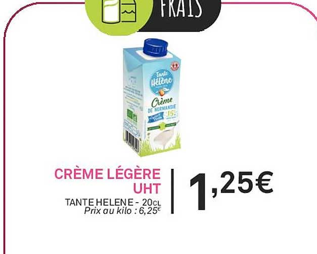 crème légère uht tante hélène
