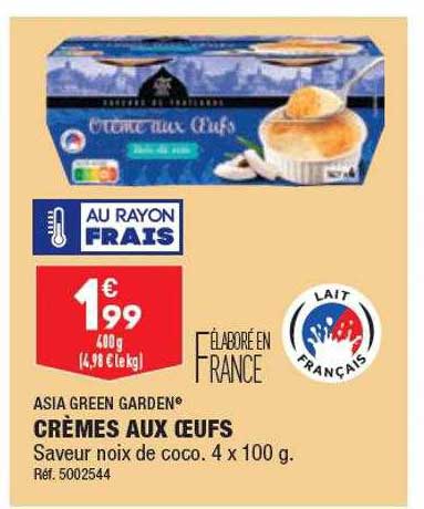 crèmes aux œufs asia green garden