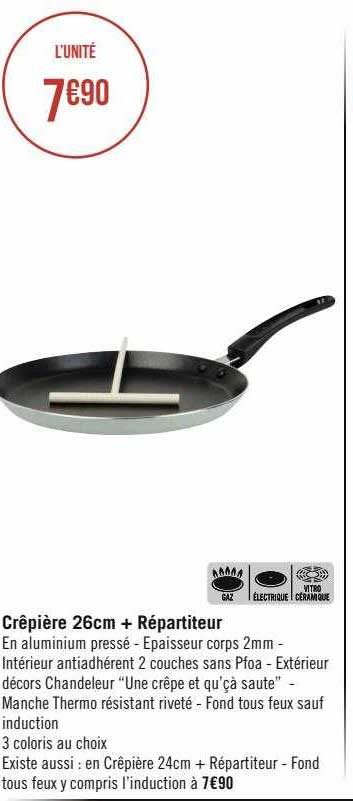 crêpière 26 cm + répartiteur