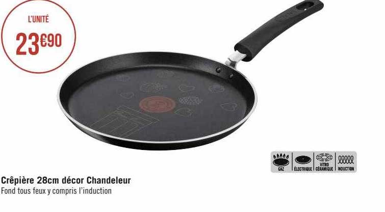 crêpière 28 cm décor chandeleur