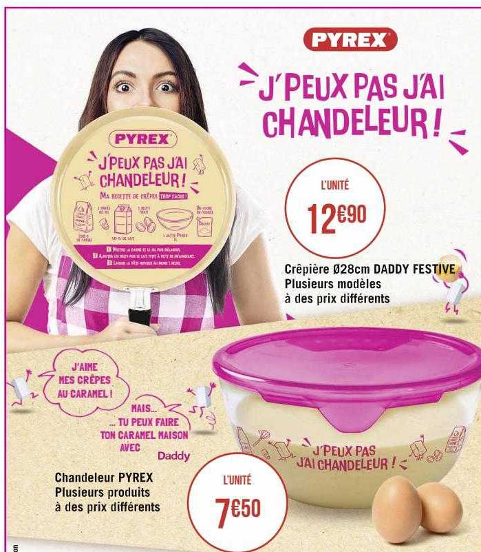 crépière ø28 cm daddy festive, Chandeleur pyrex