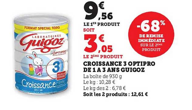 croissance 3 optipro de 1 à 3 ans guigoz