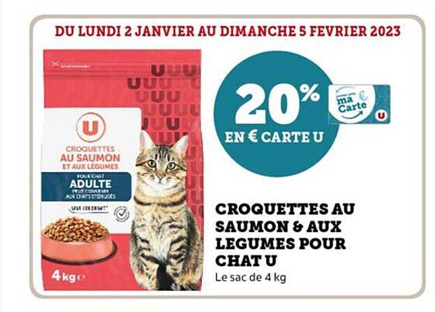 Croquettes Au Saumon & Aux Légumes Pour Chat U