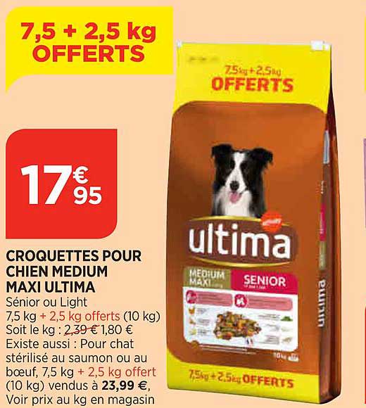 Croquettes Pour Chien Medium Maxi Ultima