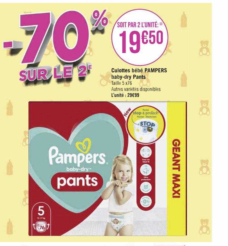 culottes bébé pampers baby-dry pants