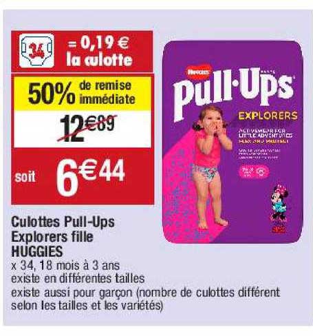 culottes pull-ups explorers fille huggies