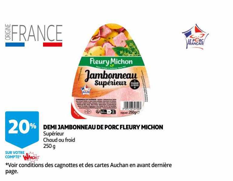 demi jambonneau de porc fleury michon