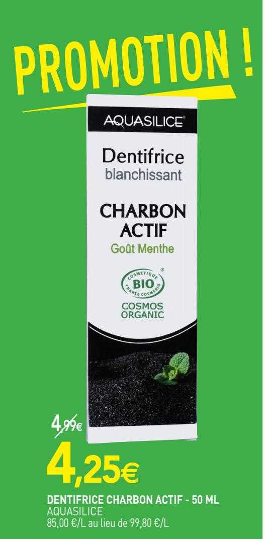 Dentifrice Charbon Actif Aquasilice