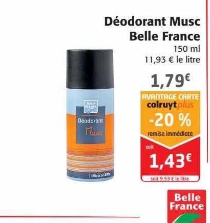 Déodorant Musc Belle France