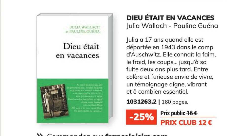 dieu était en vacances - julia wallach - pauline guéna