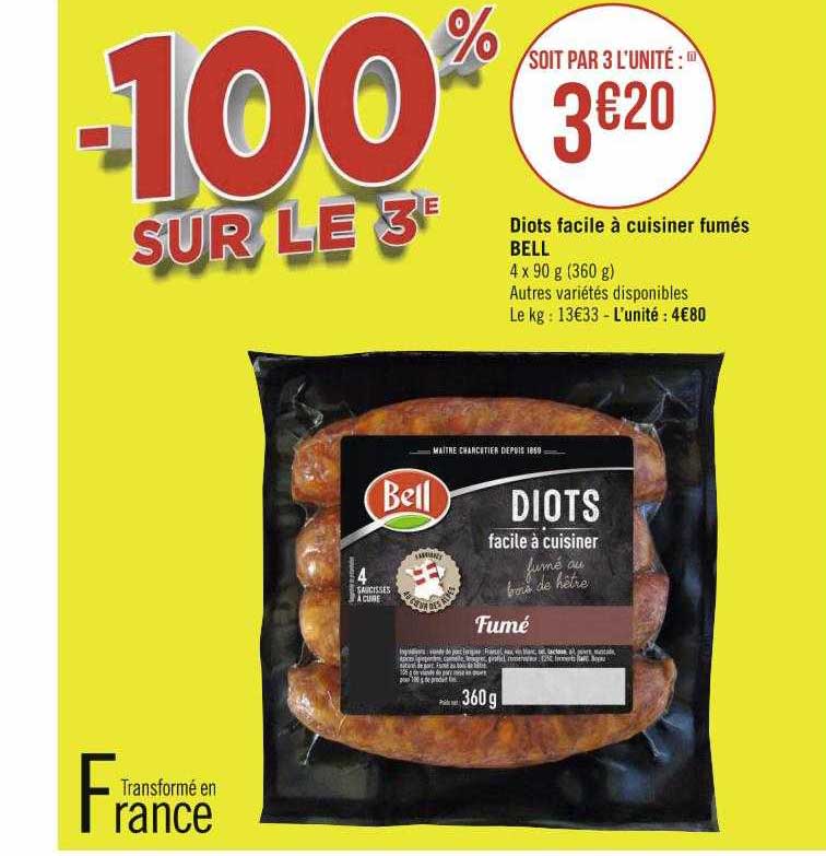 diots facile à cuisiner fumés bell