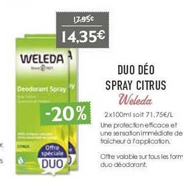 duo déo spray citrus weleda