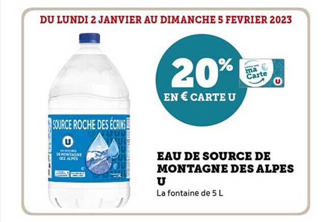 Eau De Source De Montagne Des Alpes U