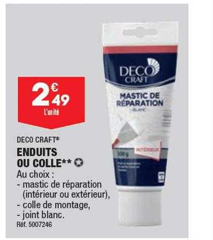 enduits ou colle deco craft
