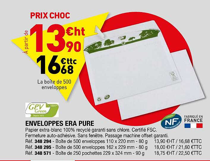 enveloppes era pure gpv