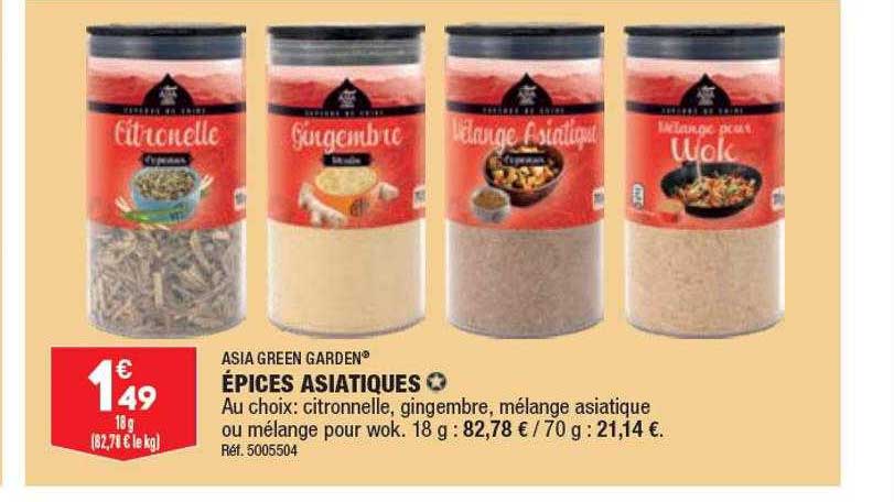 épices asiatiques asia green garden