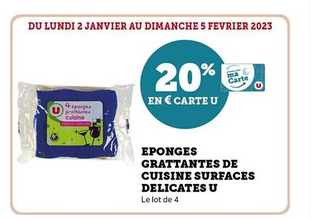 éponges grattantes de cuisine surfaces délicates u