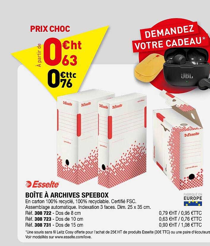 esselte boîte à archives speebox