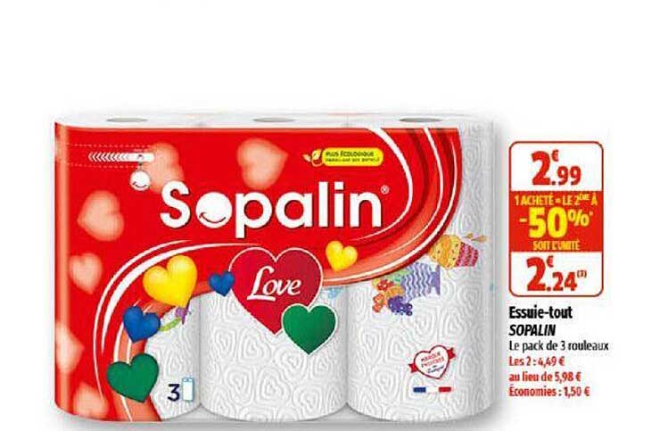 Essuie-tout Sopalin 1 Acheté = Le 2ème à -50%