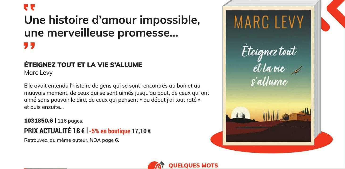 éteignez tout et la vie s'allume - marc levy