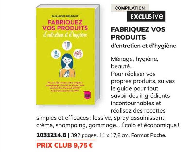 fabriquez vos produits d'entretien et d'hygiène