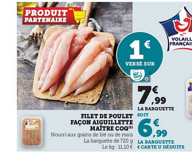 filet de poulet façon aiguillette maître coq