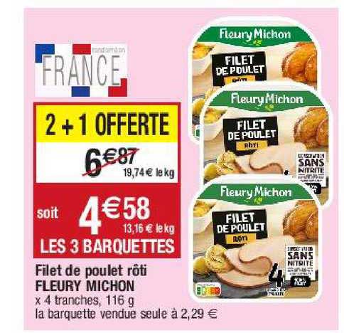 filet de poulet rôti fleury michon