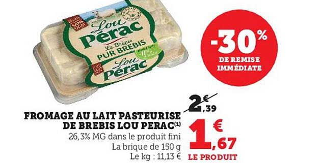 Fromage Au Lait Pasteurisé De Brebis Lou Pérac